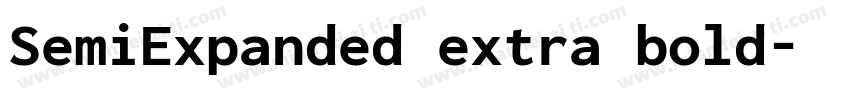 SemiExpanded extra bold字体转换